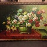 Peinture fleurs 100 x 72