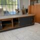 Two-sided counter sliding doors oak XXL 4m enfilade