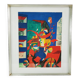Surrealist painting, Bent Karl Jacobsen, Denmark 1970s