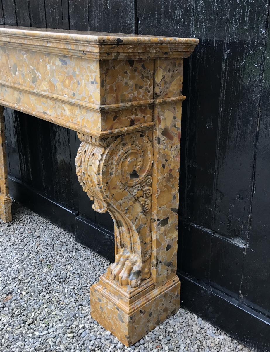 Breach of Aleppo nineteenth century marble fireplace