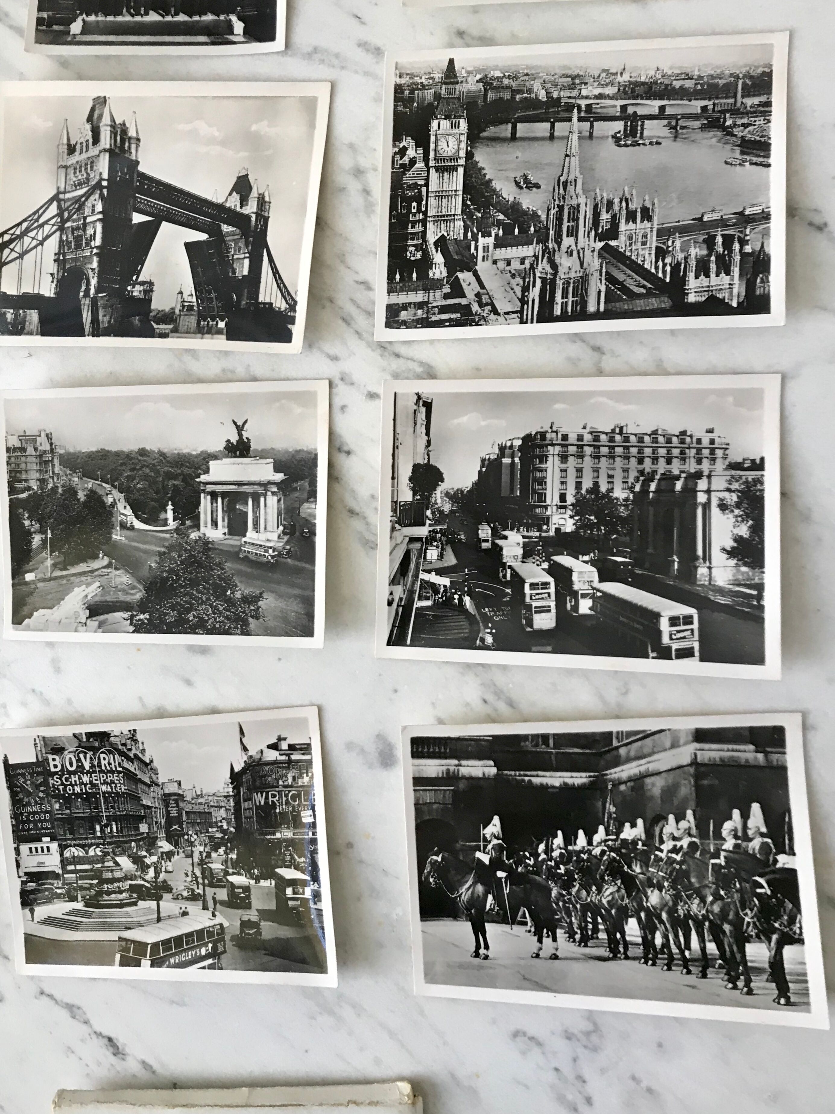 Set of 12 vintage silver photos London 70s-80s
