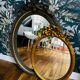 Large antique oval mirror
