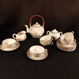 Japanese geisha lithophane tea set