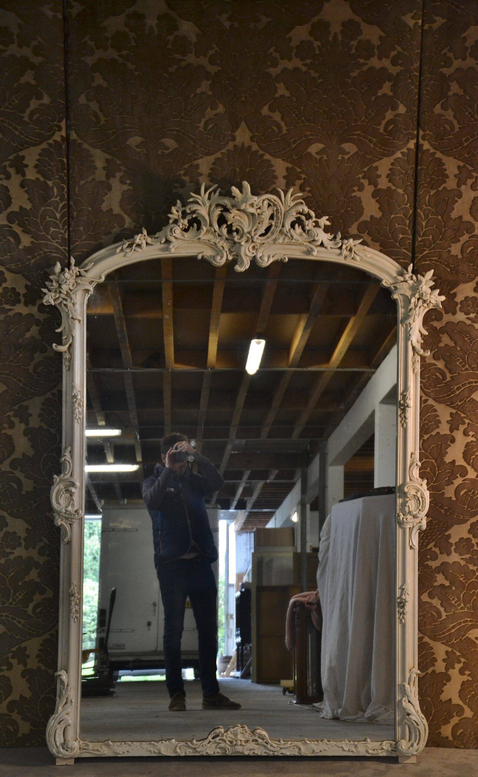 Large Louis XV rocaille style mirror, late 19th century