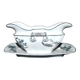 Antique Empire style porcelain sauceboat, hand-painted