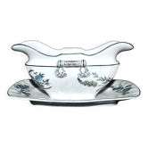 Saucière ancienne en porcelaine style Empire peint main