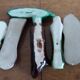 Set of six earthenware vegetable knife rests from Vallauris.