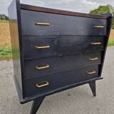Old chest of drawers with compass feet