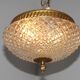Brass and crystal diamond point ceiling light, France