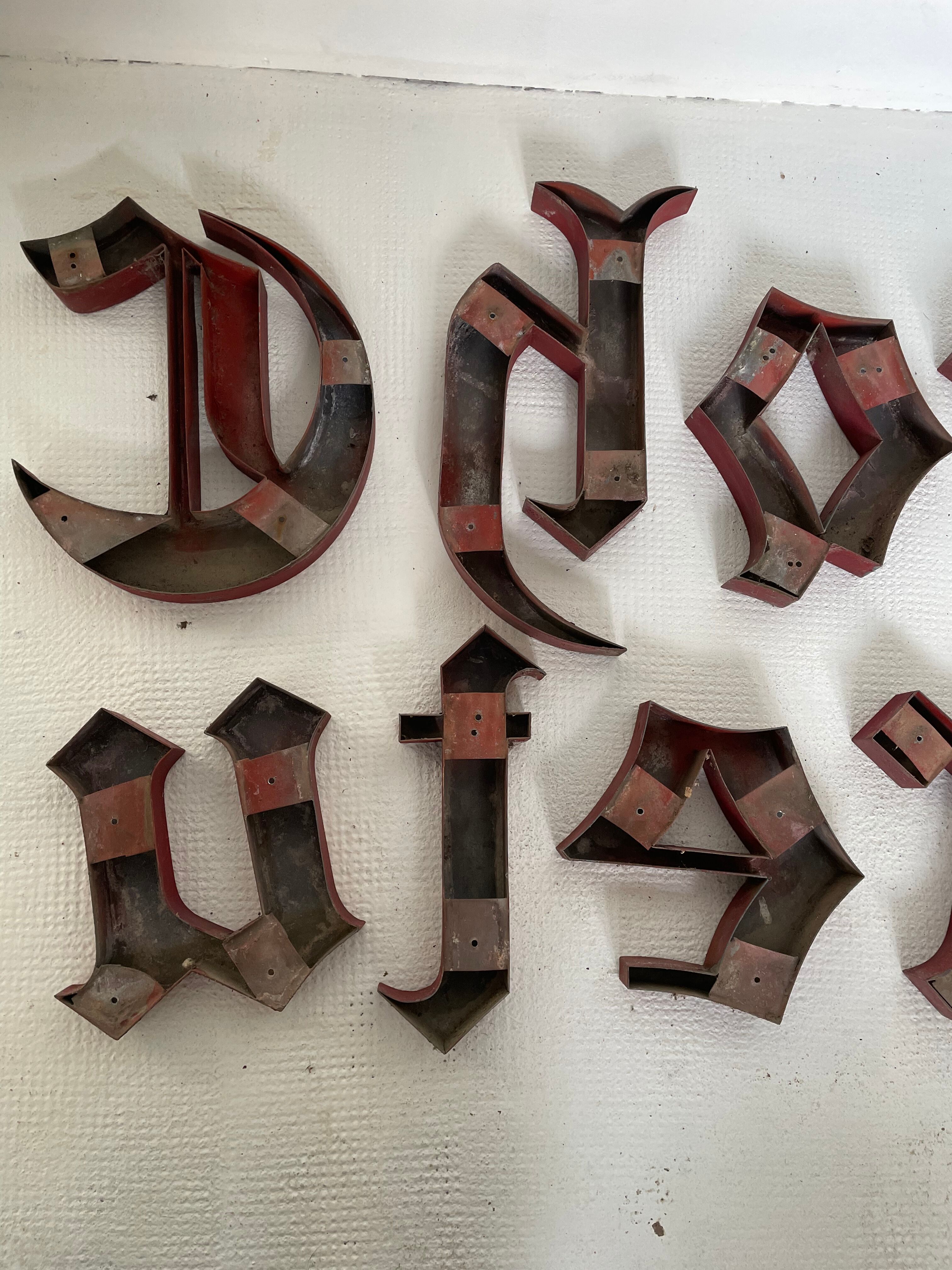 Vintage sign letters