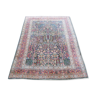 Antique inscribed tree of life khorassan carpet