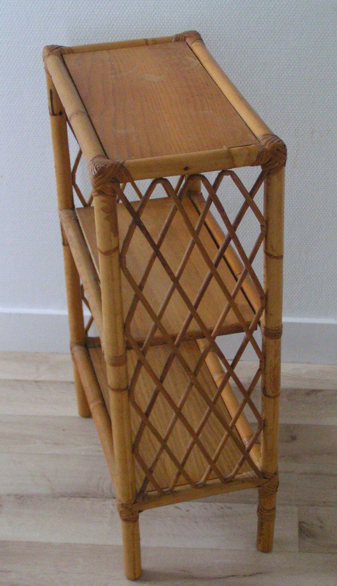 At ask sixties rattan shelf