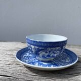 4 tasses porcelaine bleu Japon