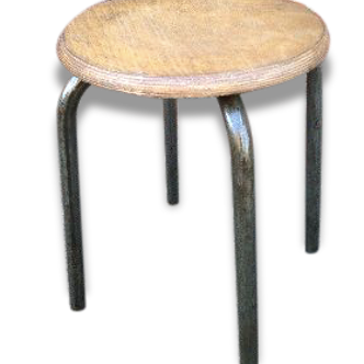 Nice stool of the 60s in metal and wood.