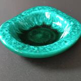 Turquoise glazed ceramic catchall by Giraud Vallauris 1960