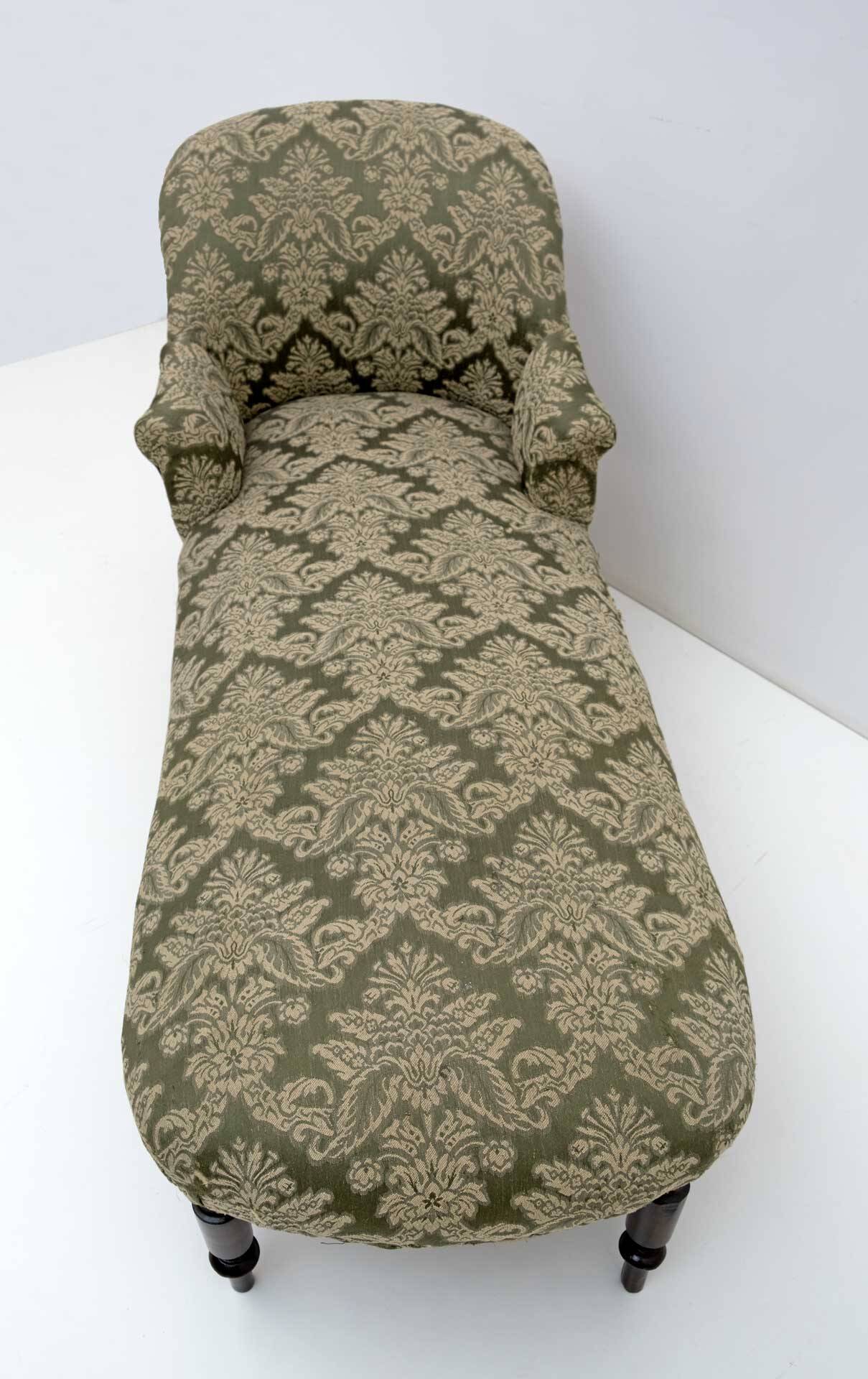 Chaise longue française Napoléon III du XIXe siècle