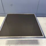 Vintage chrome and brass coffee table, 1970s