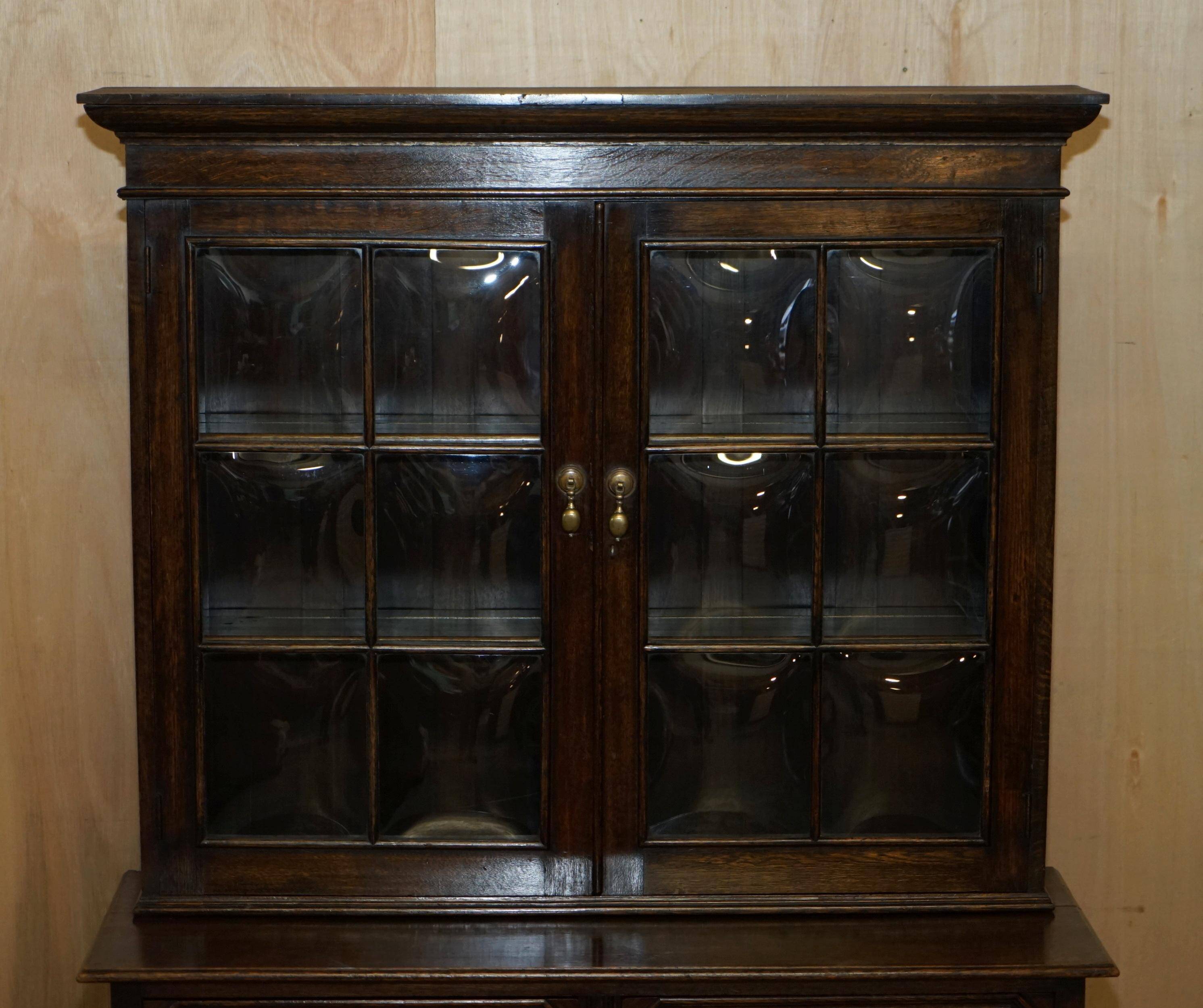 Jacobean Revival library in carved oak