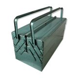 Old blue metal toolbox