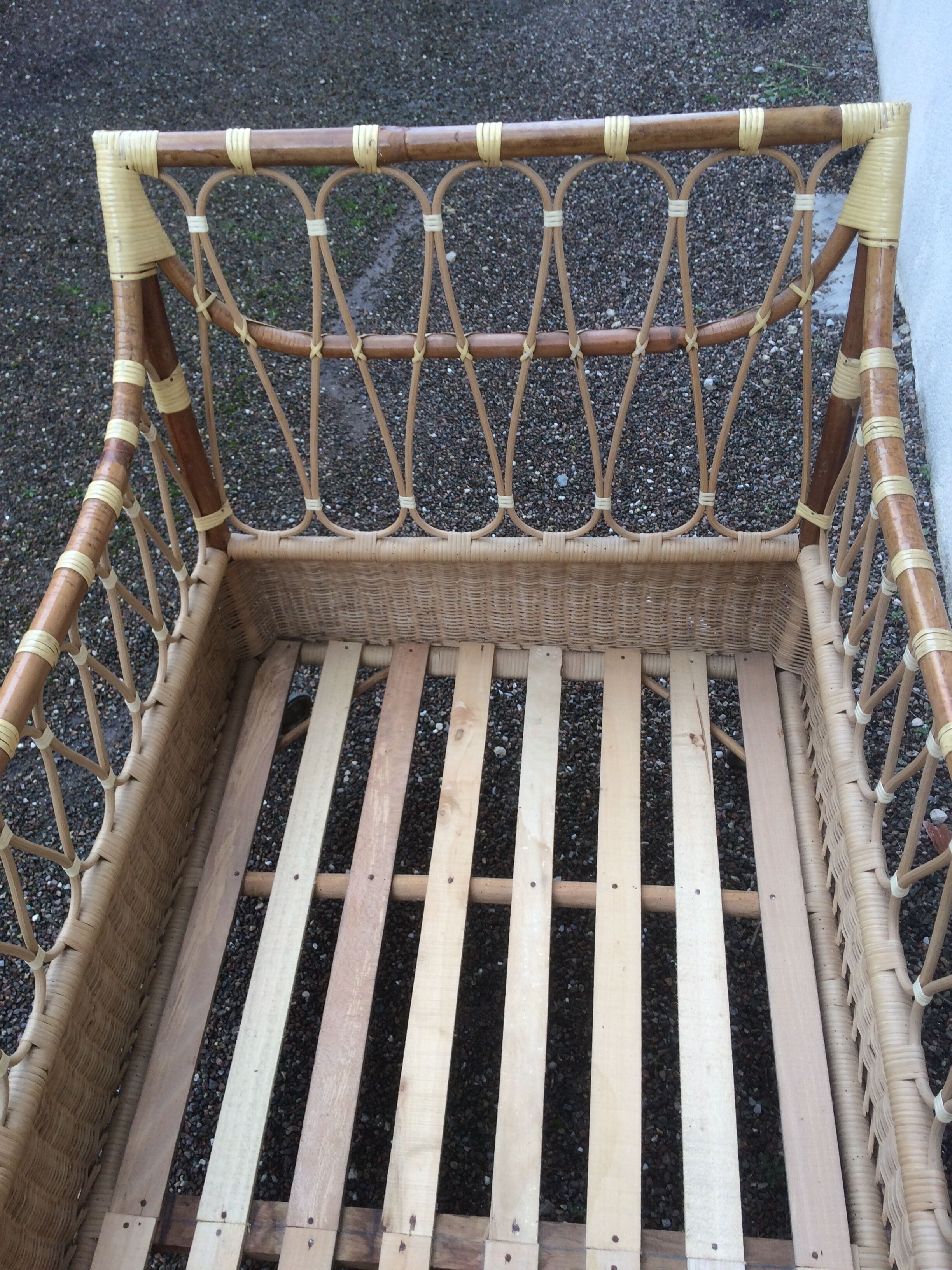 Rattan cot