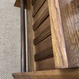 Vintage brutalist solid wood bar