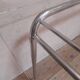 Desk table 120x76cm chrome metal and glass