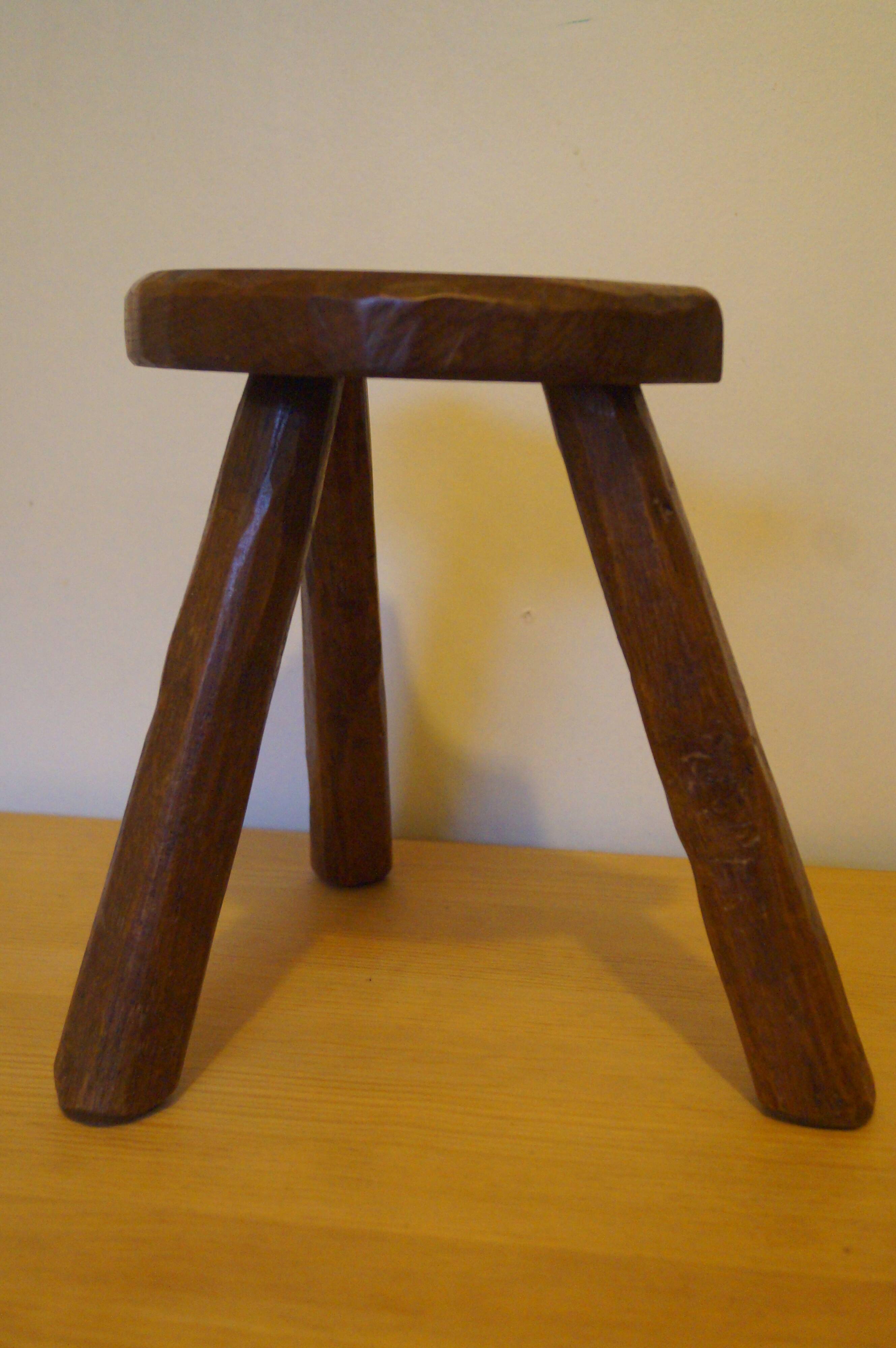 Brutalist design tripod stool