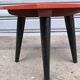 Tabouret Khokhloma en bois 1960