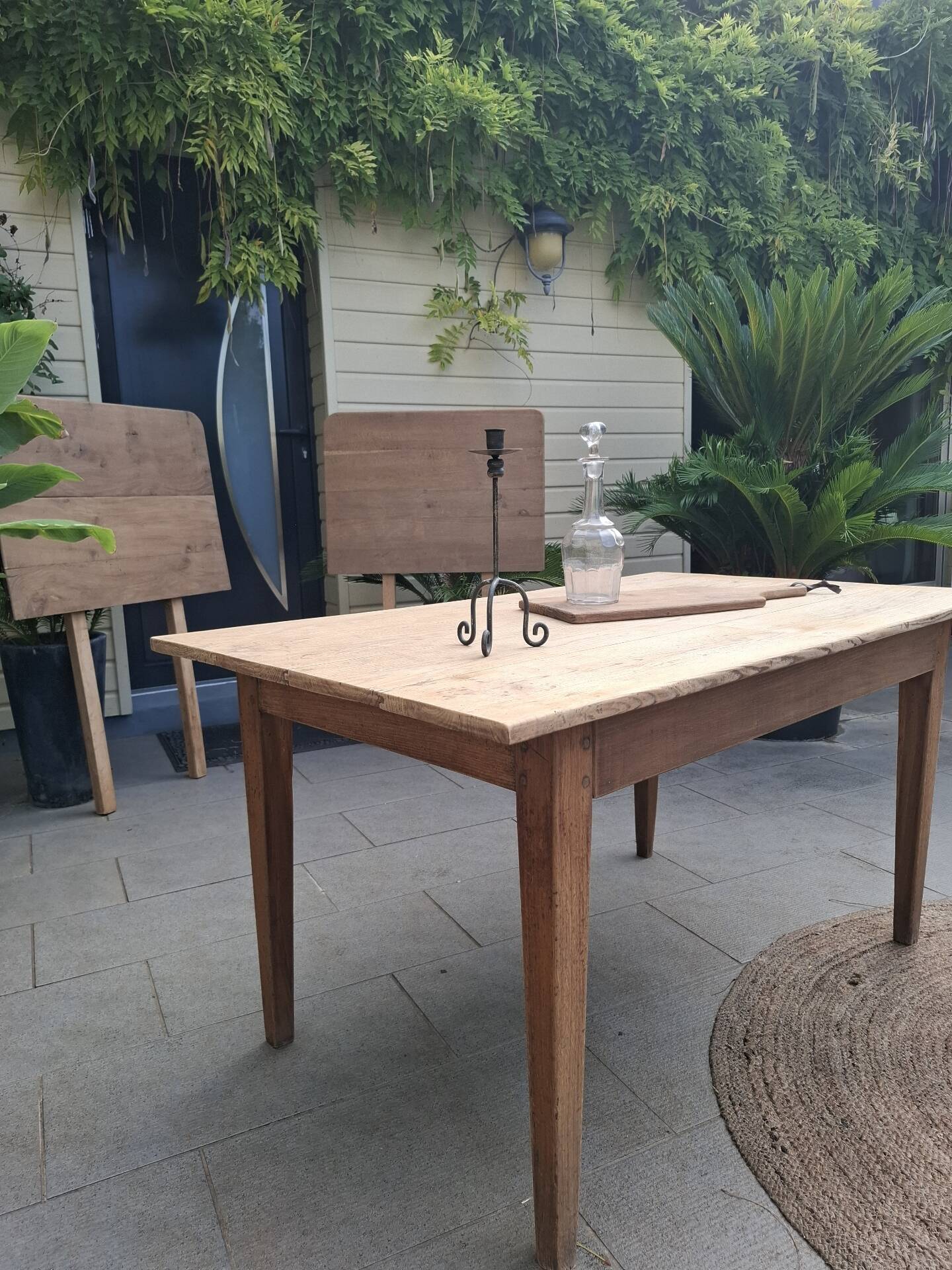 No53 table de ferme avec rallonges