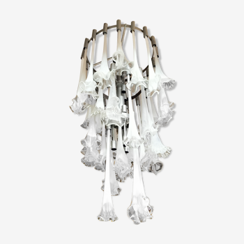 Large chandelier in murano blown glass made by mazega