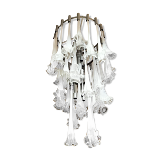 Large chandelier in murano blown glass made by mazega