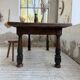 19th-century castle table, carved solid oak, 190cm.