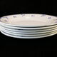 6 assiettes plates en faience de digoin sarreguemines petite fleur bleu