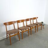 Set of 4 Deense teak Farstrup Møbler Model 210 eetkamerstoelen, dining