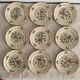Dessert plates in faience from Desvres, hand-decorated.