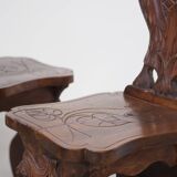 Pair of Hand-Carved Late 19th Century Chairs – Ornate Antique Craftsmanship
