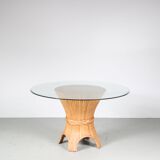 1970s Bamboo dining table by McGuire, USA