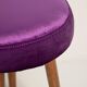 Mid-century shiny purple velvet stool, Europe, 1960s