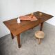 Extendable farmhouse table in oak