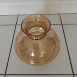 Globe de lampe en verre teinté jaune
