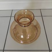 Globe de lampe en verre teinté jaune