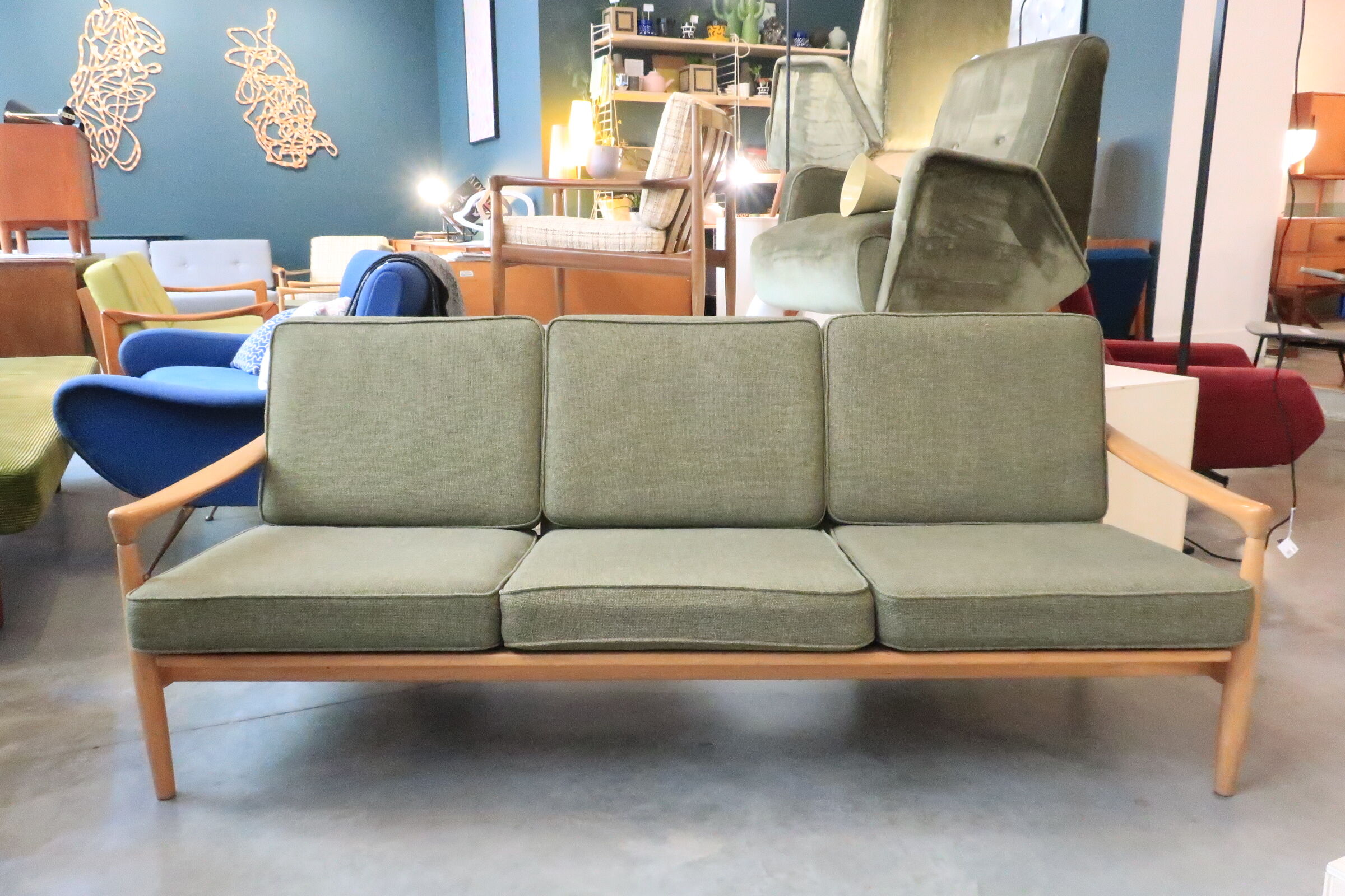 Scandinavian couch in the 1960s design Eric Wortz