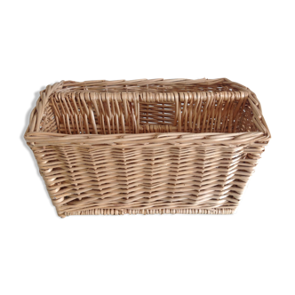 Wicker magazine holder / vintage 60s-70s