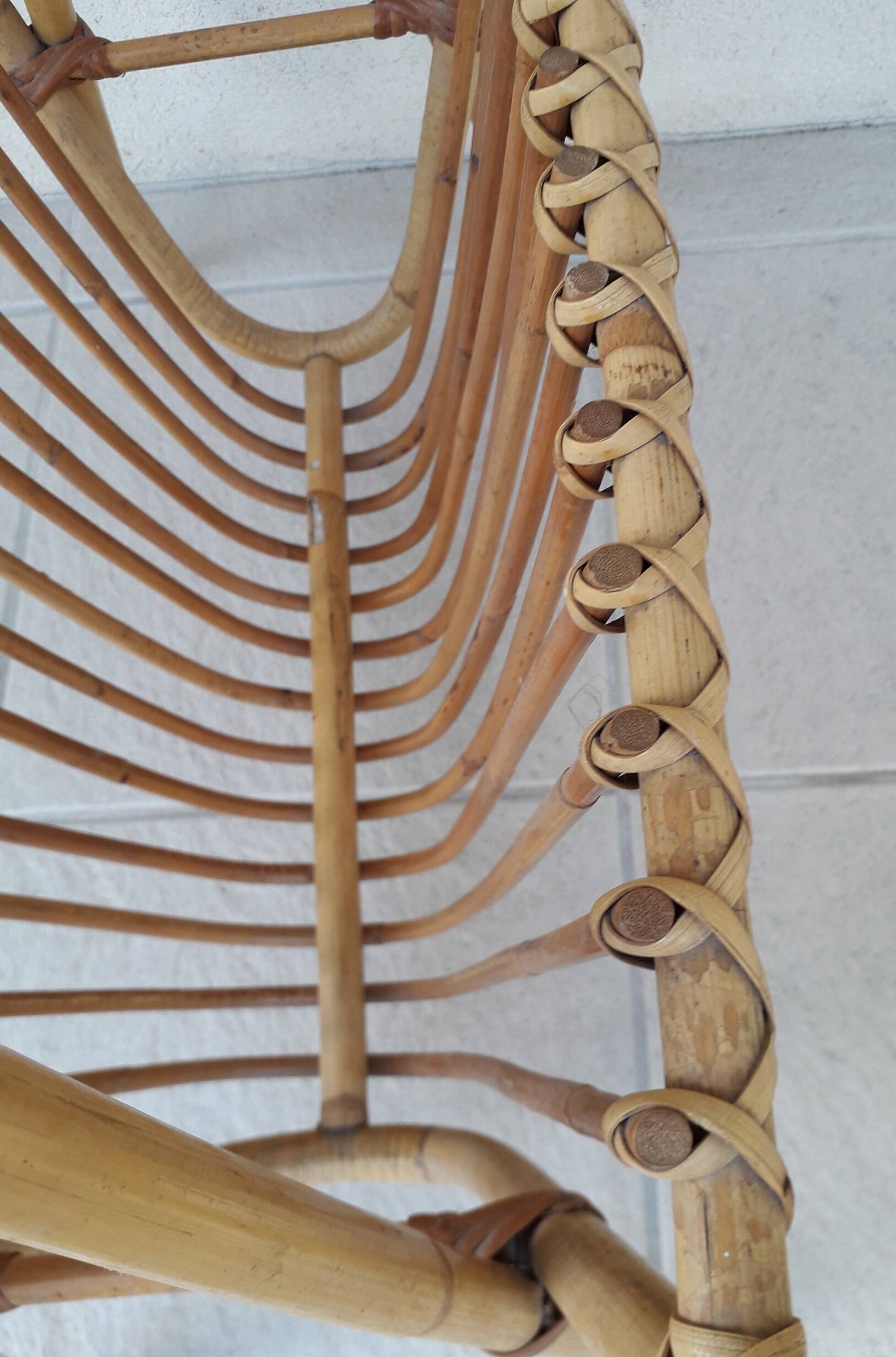 Rattan magazine rack