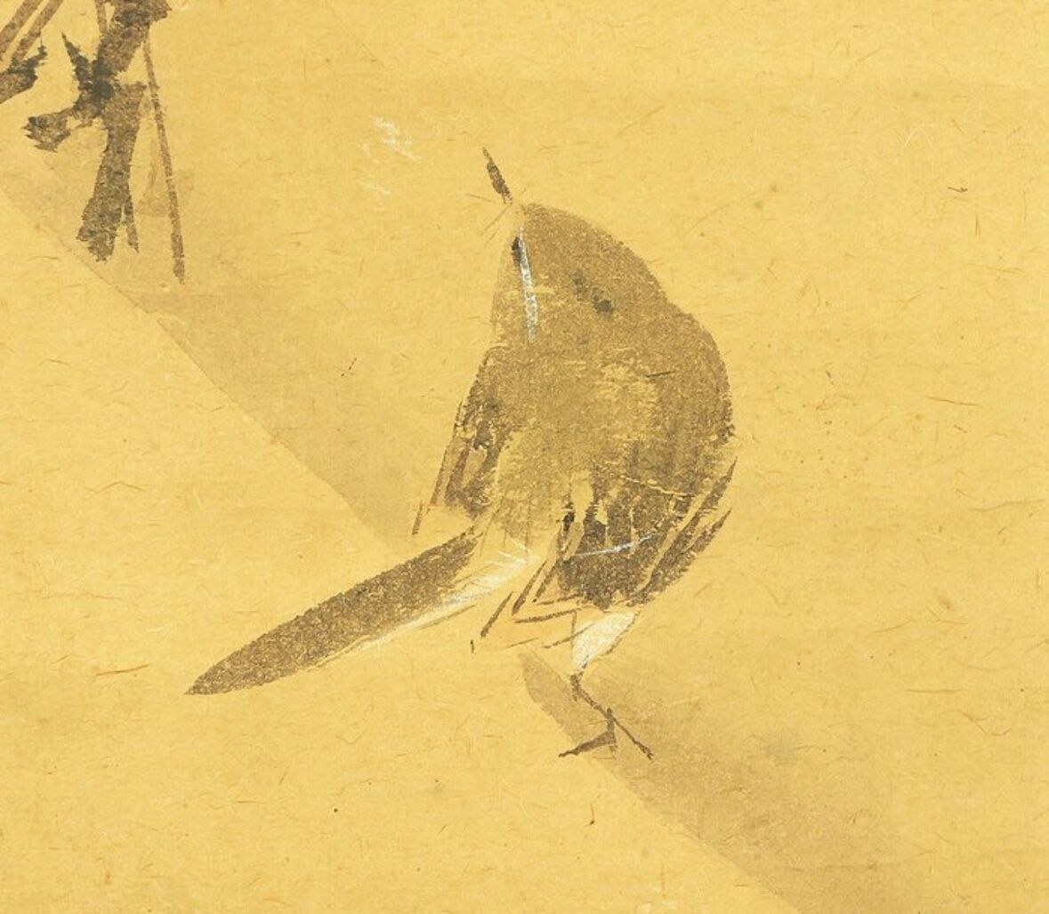 Rossignol perched on a snow-covered pine - Japan - Signed Inoue Rosen