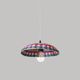 Handmade hanging lamp in colorful woven wicker, Morocco 30x30cm