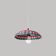 Handmade hanging lamp in colorful woven wicker, Morocco 30x30cm