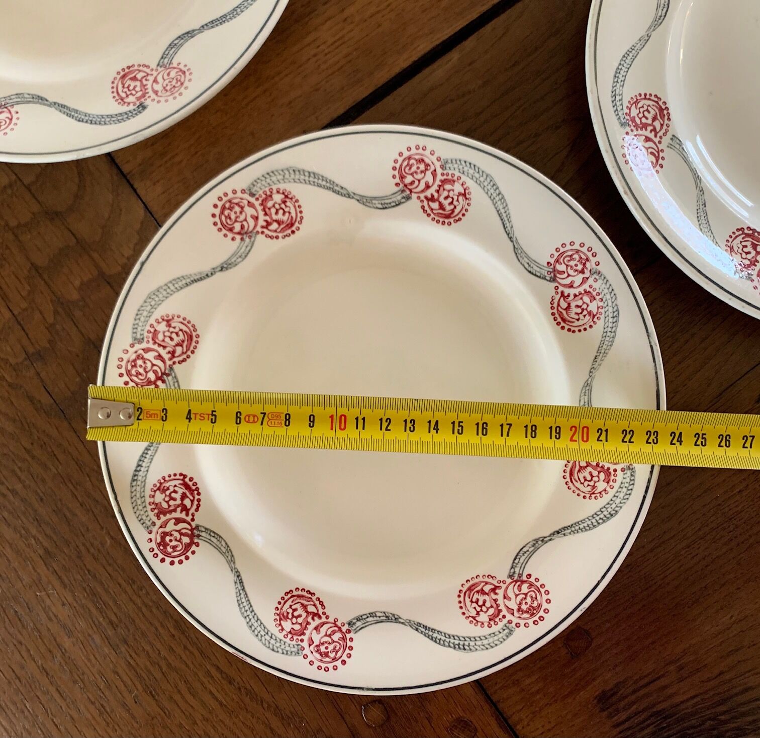 Antique ceramic hollow plate