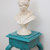 Large blue wood sellette