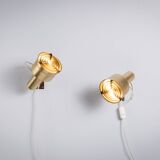 Pair of adjustable wall lamps designed by Per Sundstedt for Kosta Lampan